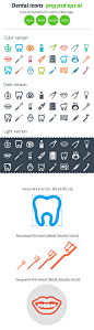 Dental icons on Behance