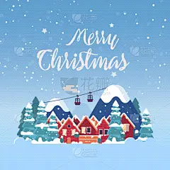 雪,小别墅,家,漫画,商务,圣诞卡,自然美,烟囱,牧人小屋,布置