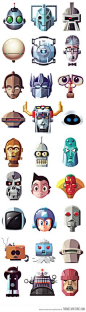 Famous robots.  This is straight up awesome!   There are a couple I can't name,  but I know most of them