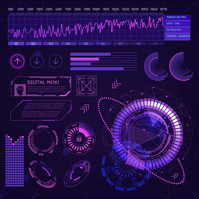 HUD,科技感,科技感界面,科技感圆形,...