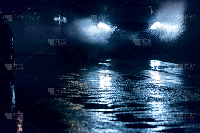 夜晚,湿,雨,沥青,运动模糊,汽车,水,暴风雨,水平画幅,陆用车