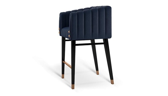 High leather stool w...