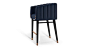 High leather stool with back INGLEWOOD | Barstool by Porustudio