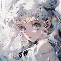 ai绘画，动漫女头像，月野兔，梦幻31