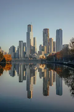 海滨城市高楼大厦