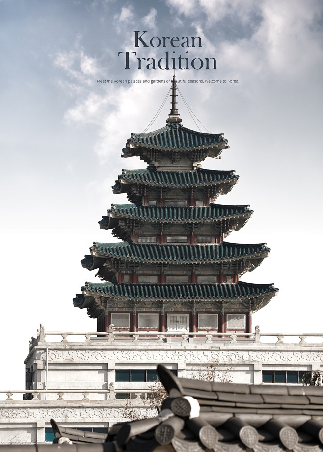-韩国首尔 旅游出行 名胜古迹 古式阁楼...