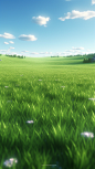 Green field, simple and clean background, C4D Octane rendering 8k