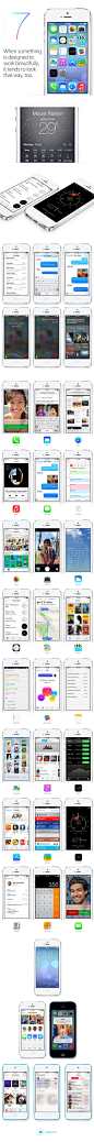 #苹果IOS7设计##flatui UI更在... |手机UI