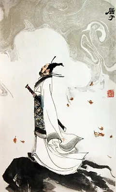 1980年屈原​《九歌》挂历（刘旦宅绘画）
今天分享一本1980年屈原《九歌》挂历，图为刘旦宅大师1977年创作。九歌共11篇，一篇一图，再加上12月的屈原行吟，共12幅。屈原的诗歌在当代也算高雅文学，他用了太多生僻名词，读起来并不容易。
《九歌》多以神灵之名为题目，是颂神的歌谣，其中寄予着眷恋、相思、悼亡等复杂情感。（之前李少文九歌图赏已说过不少，不再赘述）
1月：东皇太一（天帝）
2月：云中君（云神）
3月/4月：湘君/湘夫人（湘水神）
5月：大司命（主宰生命之神）
6月：少司命（生育之神）
7月：东