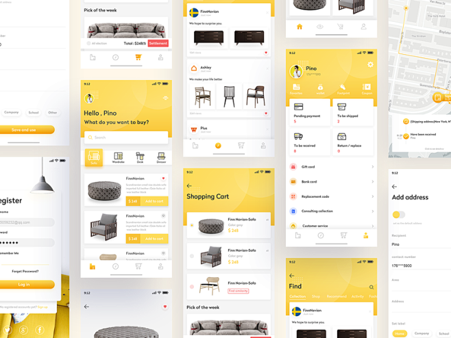 家具app图标黄色界面练习app