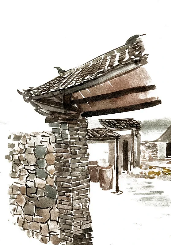 院子里的景色图片下载