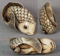 19c netsuke SWIMMING CARP by MASANAO