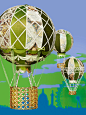 vogue  gioiello hot air balloon mongolfière paper paper art Jewellery multicolour May