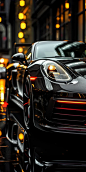 porsche tican detail, macro lens, high details, photorealistic, cinematic lights