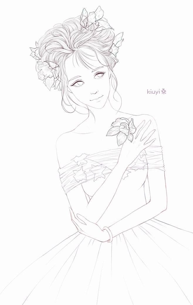 唯美 梦幻 治愈 二次元 少女 插画封面...