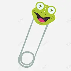 可爱的婴儿物品卡通别针矢量图 铃铛 元素 免抠png 设计图片 免费下载 页面网页 平面电商 创意素材