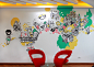 Wall Painting for Freshdesk (1) : The space within Freshdesk had to be livened up through a series of wall paintings keeping in mind the nature of the young employee's of the fast growing company.