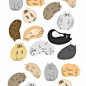 其中包括图片：Purrball Cat Print by House Of Wonderland