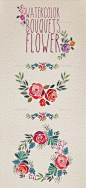 Watercolor bouquet flower - Patterns Decorative