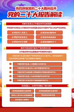 创意大气全国两会党建海报