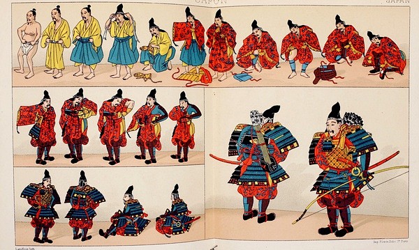 日本武士穿衣过程