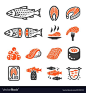 Salmon icon Royalty Free Vector Image - VectorStock , #affiliate, #Royalty, #icon, #Salmon, #Free #AD
