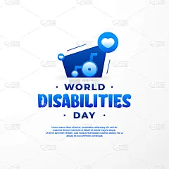 世界残疾人日问候时刻设计背景