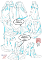 #铁皮人分享# 绘画参考 
褶皱分析