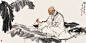 伍启中山水人物画欣赏
