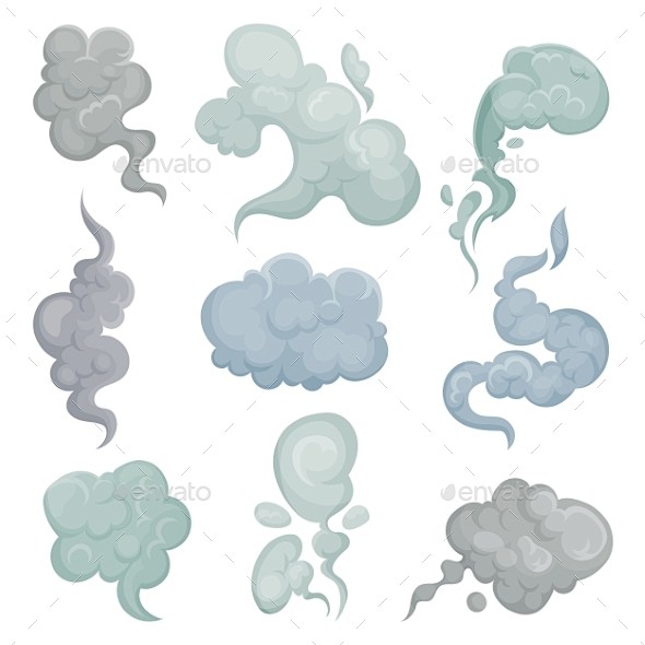 灰色的云层,烟雾特效——抽象的概念Grey Clouds Collection, Smoke Fog Special Effects ...