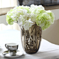 家居熱賣 灰色波浪紋廣口花瓶 簡歐透明玻璃花器裝飾百搭水培花器-淘寶網