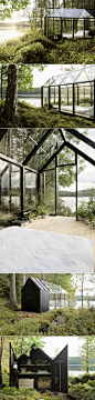 芬兰建筑师Ville Hara和Linda Bergroth共同完成的湖边阳光房“Garden Shed”。
