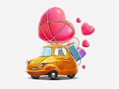 友爱卡通小汽车免抠素材_新图网 https://ixintu.com 卡通 友爱 小汽车 微商宣传 萌