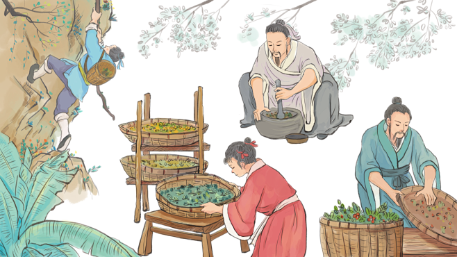 中医大夫-插画 免抠元素 PNG 手绘古...