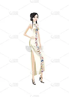 矢量插图的一个女人
