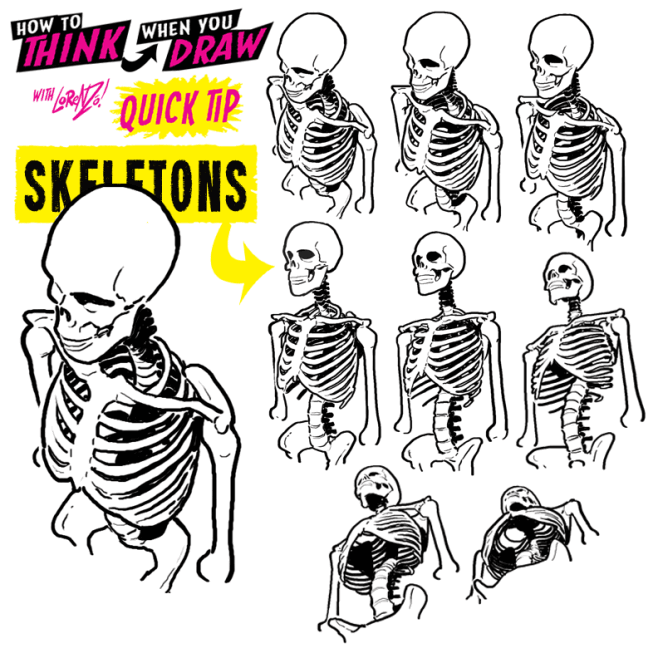 不同角度的骨架 ANIMATED SKELETON ANGLES!-花瓣网