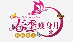 春季瘦身月 创意素材