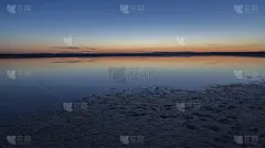 湖,黎明,修改系列,新月形,水,天空,美,水平画幅,沙子,夜晚