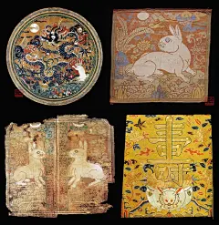 明代中秋节的应节“吉服”使用玉兔纹样，如在衣身饰以月亮、玉兔图案的补子。明神宗的万寿节（生日）与中秋相近，因此定陵出土的许多吉服（及袍料）上都有兔纹，大多与寿字、灵芝等组合在一起，带有庆寿、过节的双重寓意。