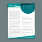 Leaflet with circles Free Vector