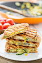 Zucchini & Corn Panini with Pepper Jack Cheese