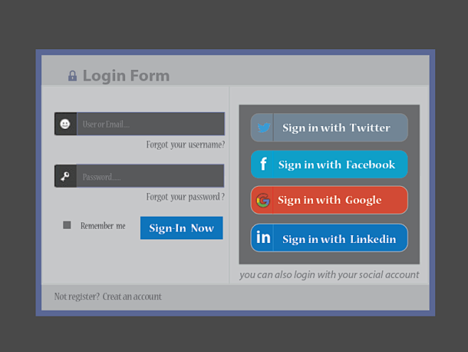 login form