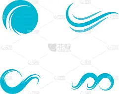 图标,波浪,商务,热,天气,模板,品牌名称,夏天,圆形,白色
