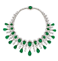 A PLATINUM, 18 KARAT GOLD, EMERALD AND DIAMOND NECKLACE, BULGARI, 1959 – Sotheby’s