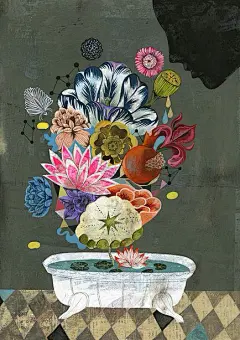 德国插画师 Olaf Hajek 插画作品 | 1965年，出生于德国，在荷兰长大，现居柏林 最初在杜塞尔多夫高等专业学校学习平面设计，后来换到插画班学习，因为他不想他的职业生涯是一直坐在电脑前的。Hajek用民俗文化、神话、宗教、历史、地理探索文化想象和现实之间对立火花。