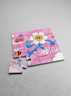 儿童玩具拼图文创样机