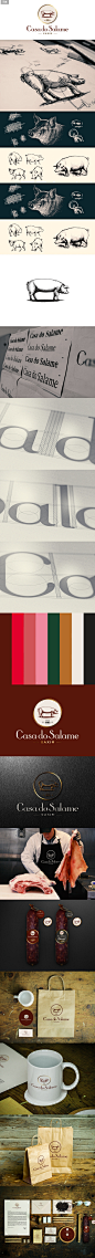 香肠品牌LOGO设计/猪标志/食品公司VI设计手册欣赏,国外香肠品牌建设，食品行业标志设计图片，猪造型标志-来源于品牌设计网