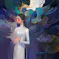 Season of Life : Hello, hello for today,and say hello to everything the way it is.Sincerely present to everyone a series of digital paintings with inspiration from the Ao Dai - a symbol of Vietnamese culture. And it's called " Season of life ".