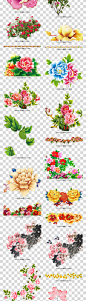 牡丹花国画月季金色牡丹荷花flower