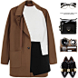 #nyfw #2016 #vintage #classic #style #leather #black #gold #marni #flats #jimmychoo #bag #brown #coat #white #top #skirt #glasses #minimalism #style